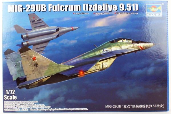1/72 MIG-29 UB (Izdeliye 9.51) Fulcrum Savaş Uçağı Maketi, Trumpeter 01677