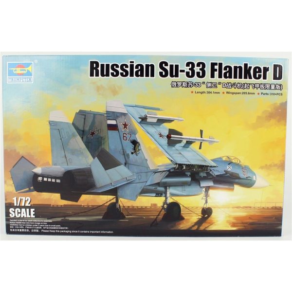 1/72 Rus Su-33 Flanker D Savaş Uçağı Maketi, Trumpeter 01678