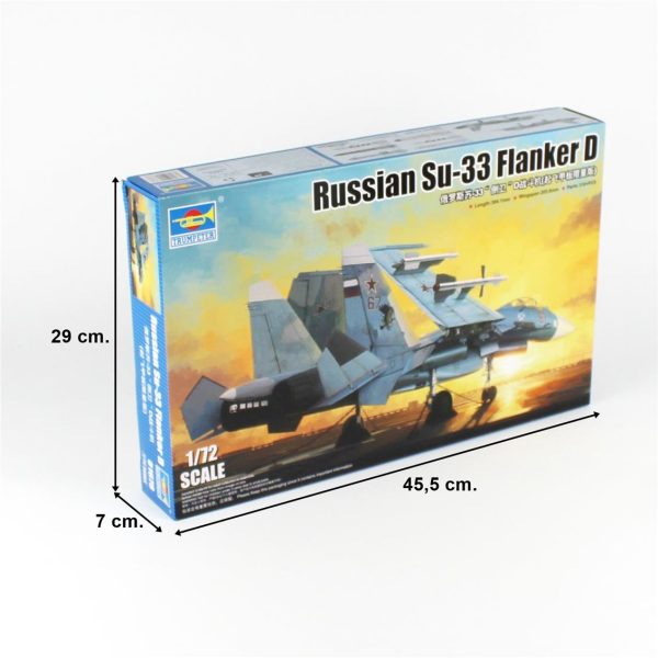 1/72 Rus Su-33 Flanker D Savaş Uçağı Maketi, Trumpeter 01678 - Görsel 5