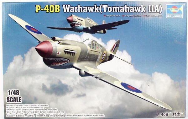 1/48 Curtiss P-40B Warhawk Savaş Uçağı Maketi, Trumpeter 02807