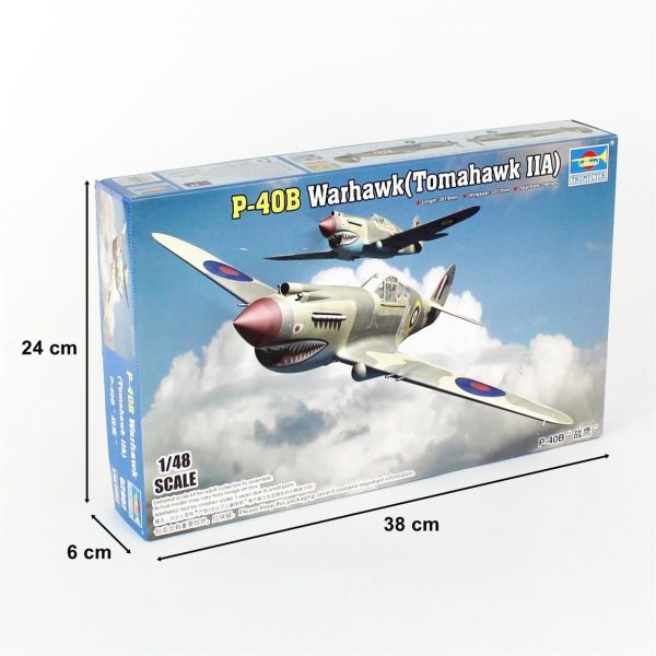1/48 Curtiss P-40B Warhawk Savaş Uçağı Maketi, Trumpeter 02807 - Görsel 5
