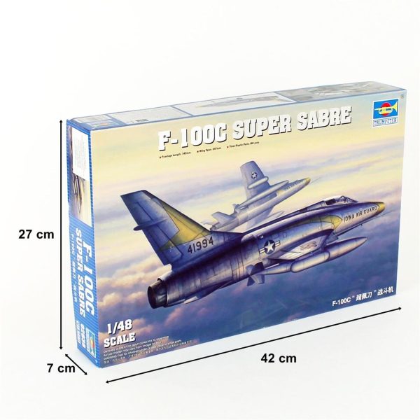 1/48 F-100C Super Sabre Savaş Uçağı Maketi, Trumpeter 02838 - Görsel 5