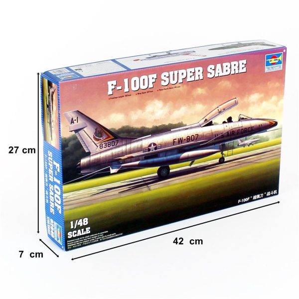 1/48 F-100F Super Sabre Savaş Uçağı Maketi, Trumpeter 02840 - Görsel 5