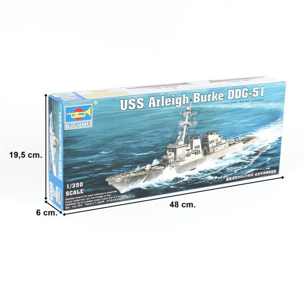 1/350 USS Arleigh Burke DDG-51 Destroyeri Maketi, Trumpeter 04523 - Görsel 5
