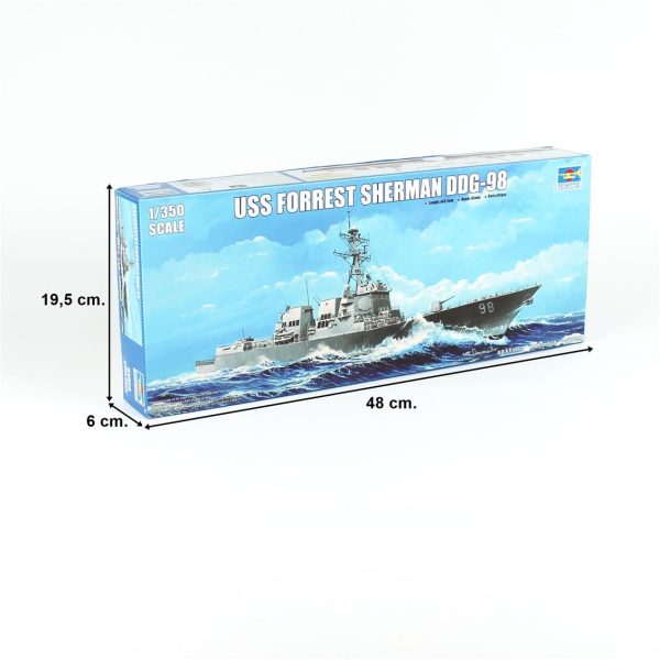 1/350 USS Forrest Sherman DDG-98 Destroyeri Maketi, Trumpeter 04528 - Görsel 5