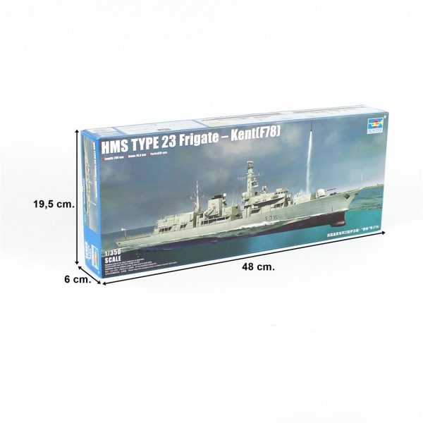 1/350 HMS Tip 23 Kent (F78) Fırkateyni Maketi, Trumpeter 04544 - Görsel 5