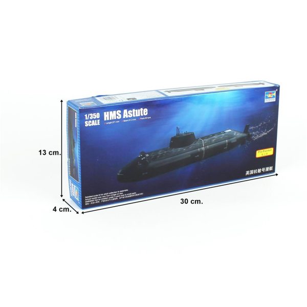 1/350 HMS Astute Denizaltısı Maketi, Trumpeter 04598 - Görsel 5