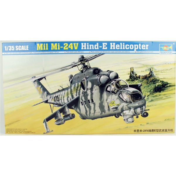 1/35 Mil Mi-24V Hind-E Helikopter Maketi, Trumpeter 05103