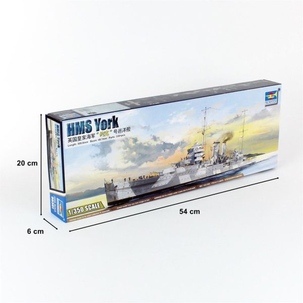 1/350 HMS York Savaş Gemisi Maketi, Trumpeter 05351 - Görsel 5