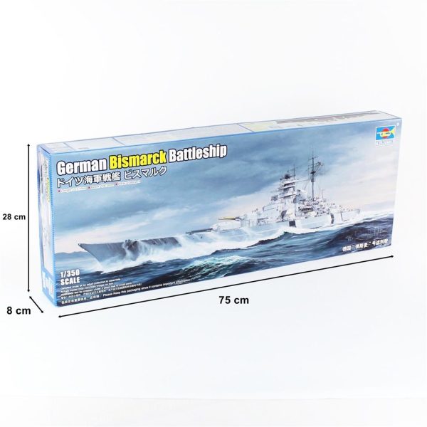 1/350 Alman Bismarck Savaş Gemisi Maketi, Trumpeter 05358 - Görsel 5
