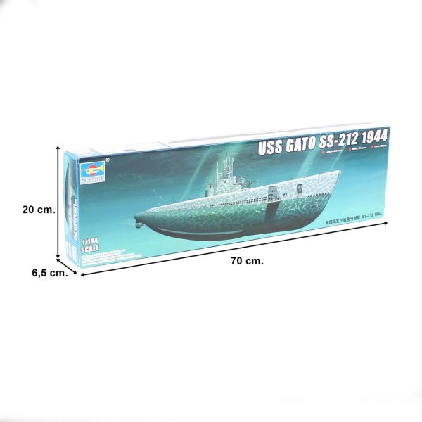 1/144 Sub.-GATO SS-212 1944 Denizaltı Maketi, Trumpeter 05906 - Görsel 5