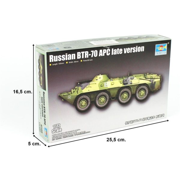 1/72 Rus BTR-70 APC (Geç Dönem) Maketi, Trumpeter 07138 - Görsel 5