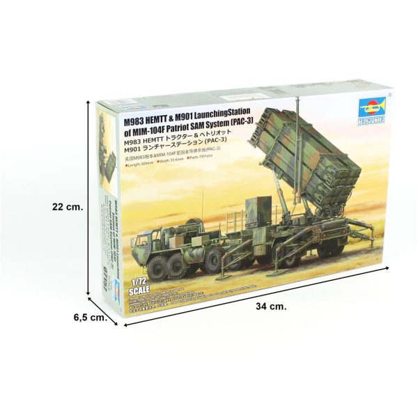 1/72 M983 HEMTT Çekici & M901 Füze Rampası ve MIM-104F Patriot SAM Füze Sistemi (PAC-3) Model Ki, Trumpeter 07157 - Görsel 5
