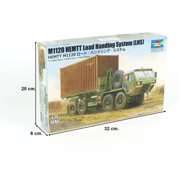1/72 M1120 HEMTT (LHS) Konteyner Taşıma Kamyonu Maketi, Trumpeter 07175 - Görsel 5