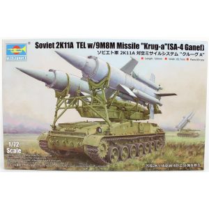 1/72 Sovyet 2K11A Tankı ve 9M8M Krug-a (SA-4 Ganef) Füze Sistemi Maketi, Trumpeter 07178