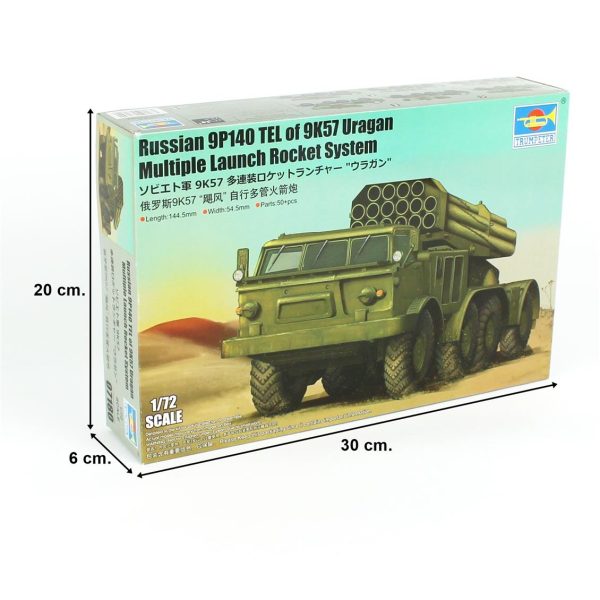 1/72 Rus 9P140 Kamyon ve 9K57 Uragan Çoklu Füze Sistemi Maketi, Trumpeter 07180 - Görsel 5