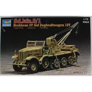 1/72 Yarı Paletli Döner Vinç 6t 18t (Sd.kfz.9/1) Maketi, Trumpeter 07251