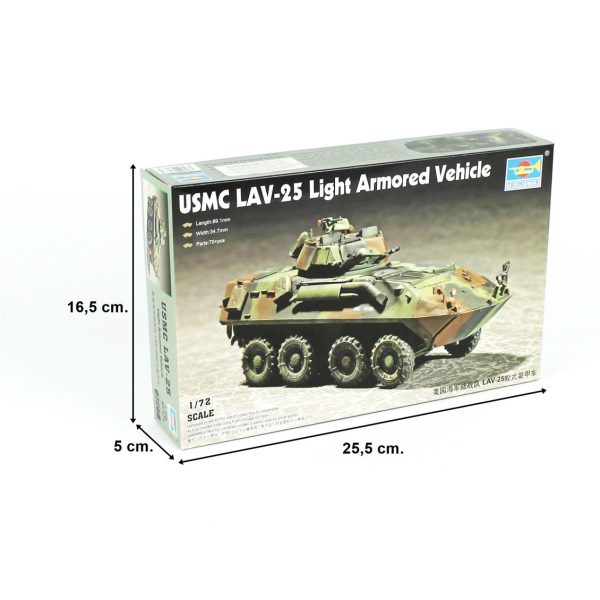 1/72 LAV-25 (8X8) Hafif Zırhlı Araç Maketi, Trumpeter 07268 - Görsel 5