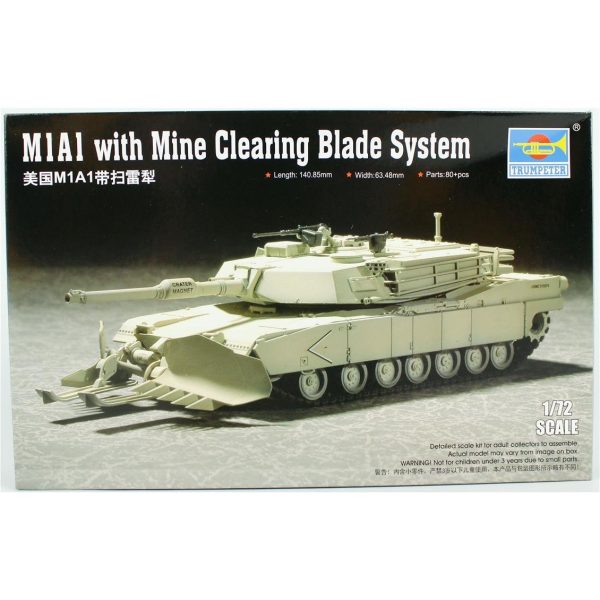 1/72 M1A1 Mayın Temizleme Aparatlı Tank Maketi, Trumpeter 07277