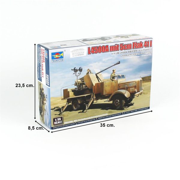 1/35 L4500A ve 5cm Flak 41-II Askeri AracıMaketi, Trumpeter 09595 - Görsel 5