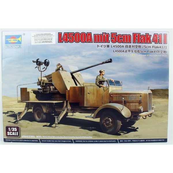 1/35 L4500A ve 5cm Flak 41-II Askeri AracıMaketi, Trumpeter 09595
