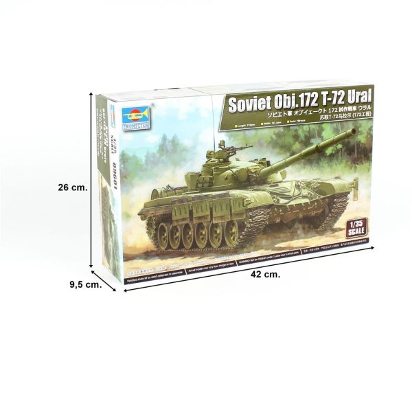 1/35 Sovyet Obj.172 T-72 Ural Ana Muharebe Tank Maketi, Trumpeter 09601 - Görsel 5