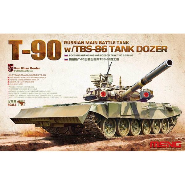 1/35 Rus T-90 Ana Muharebe Tankı ve TBS-86 Dozer Bıçağı Maketi, Meng TS014