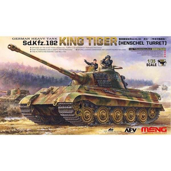 1/35 Alman Sd.Kfz.182 KING TIGER (Henschel Turret) Ağır Tank Maketi, Meng TS031