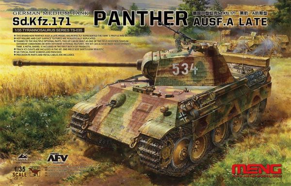 1/35 Alman Sd.Kfz.171 Panther Ausf.A Geç Dönem Tank Maketi, Meng TS035