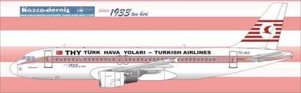 1/144 Turkish Decal- A 320-Retro Anniversar, Nazca Decals Tur001