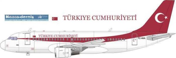 1/144 Turkish Decal-Goverment A319 VIp Wit, Nazca Decals Tur002