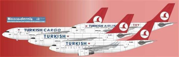 1/144 Turkish Airlines A310-300, Nazca Decals Tur010