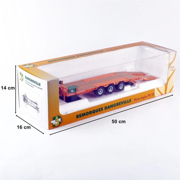 1/32 Dangerville PE 32 3 akslı Trayler Römork Diecast, Universal Hobbies UH2842 - Görsel 5