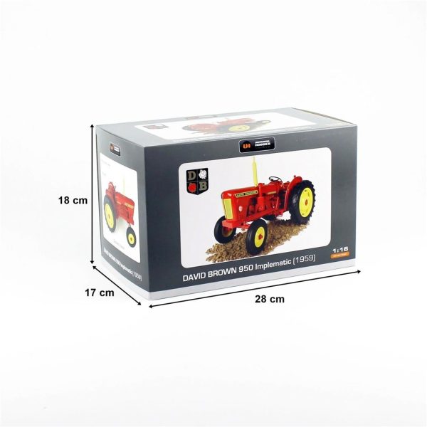 1/16 David Brown 950 Pratik Traktör (1959) Diecast, Universal Hobbies UH4997 - Görsel 5