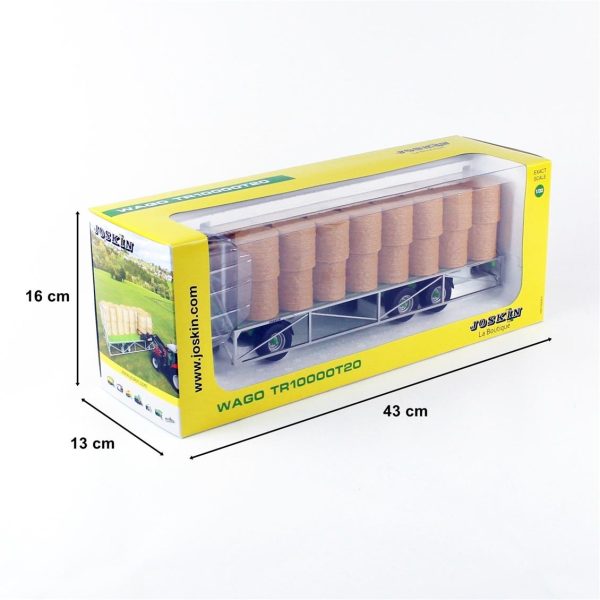 1/32 Joskin Wago TR 10000 T20 Saman Balyalı Römork Diecast, Universal Hobbies UH5225 - Görsel 4