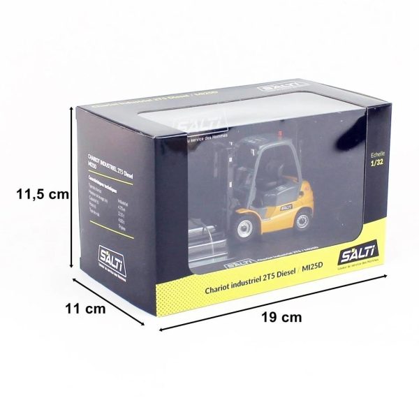 1/32 Manitou MI25D (Salti-Chariot Industriel 2T5 Diesel) Forklift Diecast İş Ma, Universal Hobbies UH6437 - Görsel 5