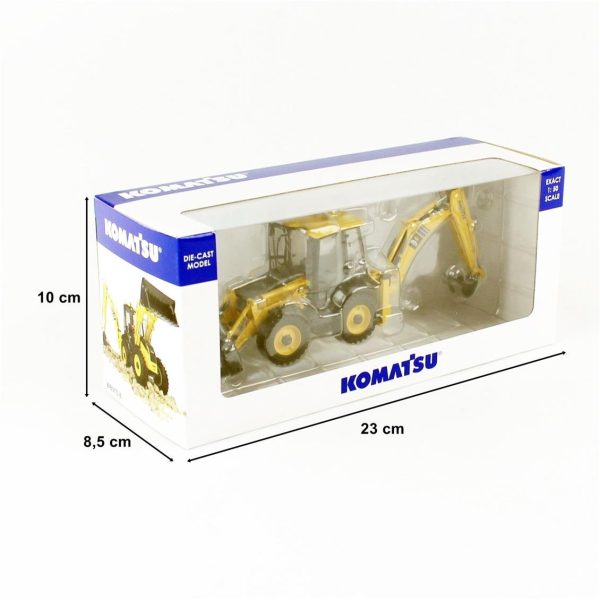 1/50 Komatsu WB97S-8 4WD Backoe Loder Diecast, Universal Hobbies UH8139 - Görsel 5