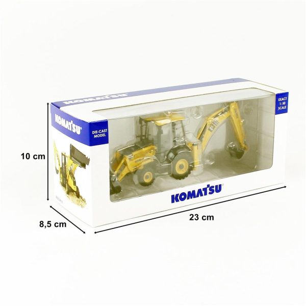 1/50 Komatsu WB93-R 2WD Backhoe Loder Diecast, Universal Hobbies UH8142 - Görsel 5