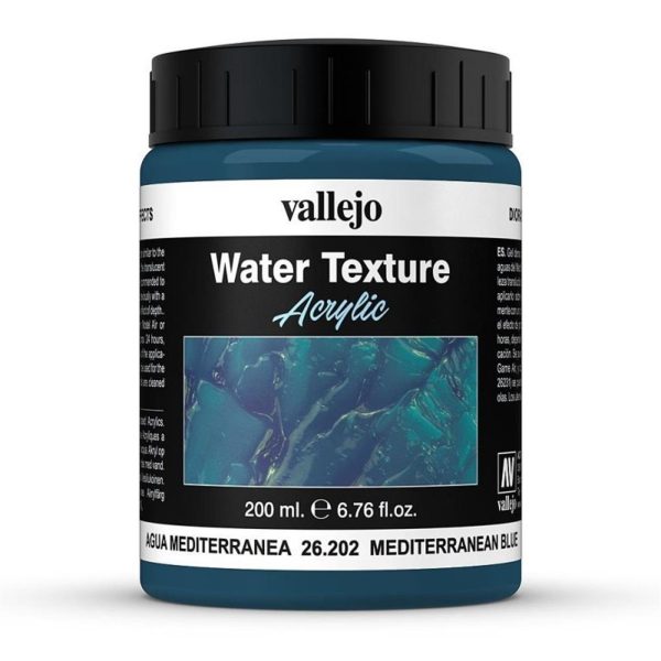 200 ml. Mediterranean Blue Diorama Su Dokusu Yapma Boyası, Vallejo 26202