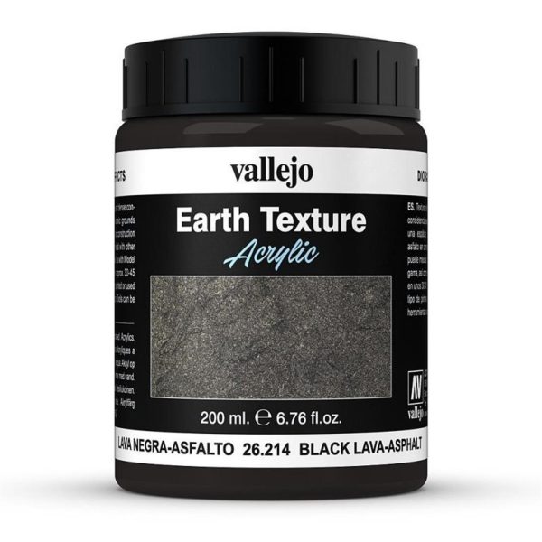 200 ml. Black Lava Diorama Toprak Dokusu Yapma Boyası, Vallejo 26214
