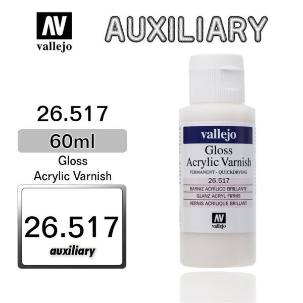 60 ml. Parlak Vernik Maket Boyası, Vallejo 26517