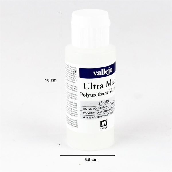 60 ml. Poliüretan Ultra Mat Vernik Maket Boyası, Vallejo 26653 - Görsel 2