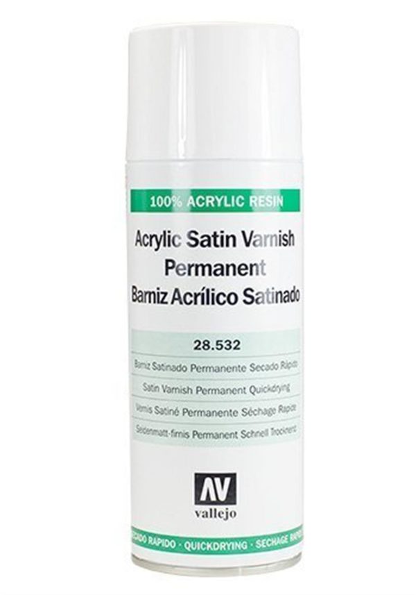 400 ml. Yarı Mat Vernik Sprey Maket Boyası, Vallejo 28532