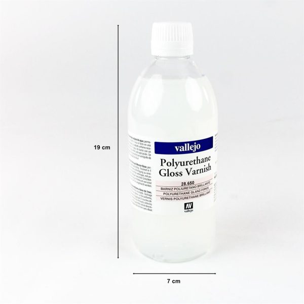 500 ml. Poliürethan Parlak Vernik Maket Boyası, Vallejo 28650 - Görsel 2
