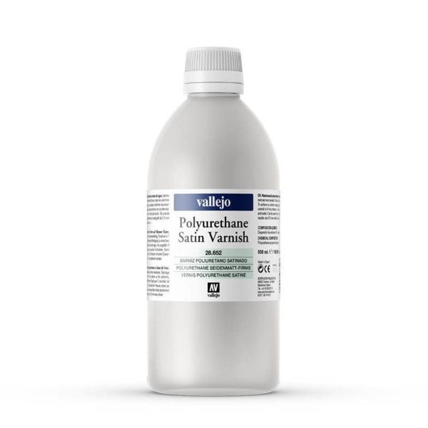 500 ml. Poliürethan Yarı Mat Vernik Maket Boyası, Vallejo 28652