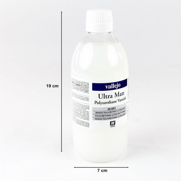 500 ml. Poliürethan Ultra Mat Vernik Maket Boyası, Vallejo 28653 - Görsel 2