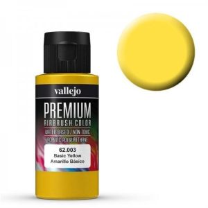 60 ml. Basic Yellow Opaque Premium RC Color Serisi Maket Boyası, Vallejo 62003