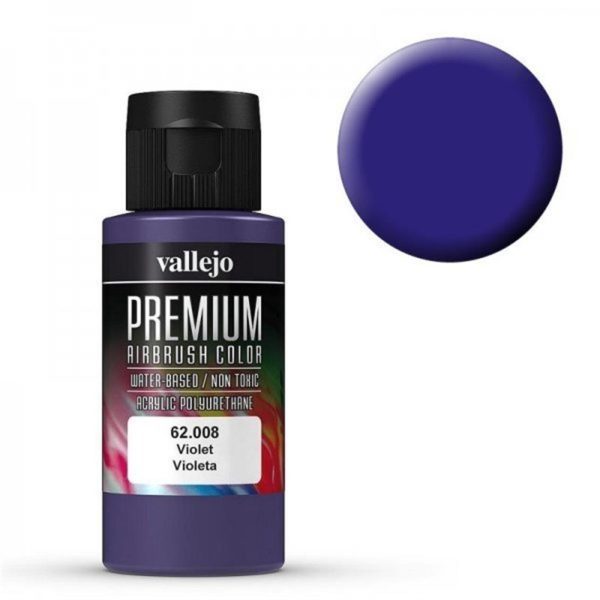 60 ml. Violet Opaque Premium RC Color Serisi Maket Boyası, Vallejo 62008
