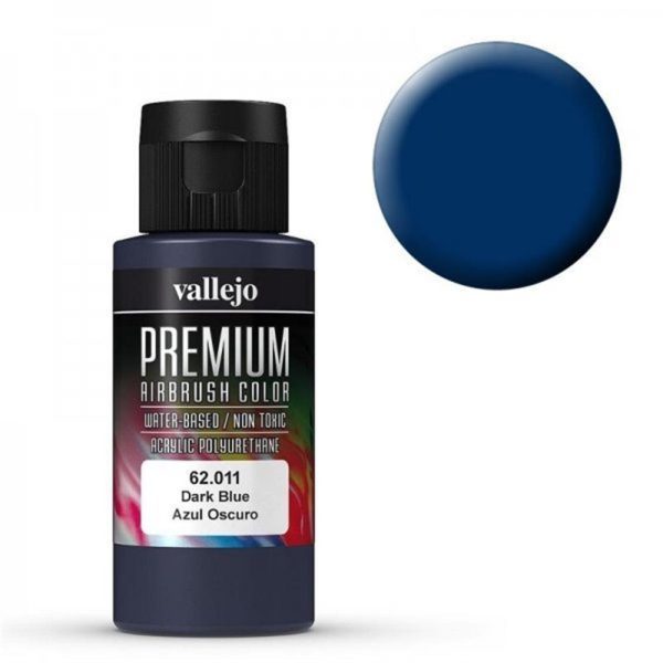60 ml. Dark Blue Opaque Premium RC Color Serisi Maket Boyası, Vallejo 62011