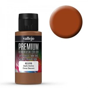 60 ml. Dark Ochre Opaque Premium RC Color Serisi Maket Boyası, Vallejo 62016